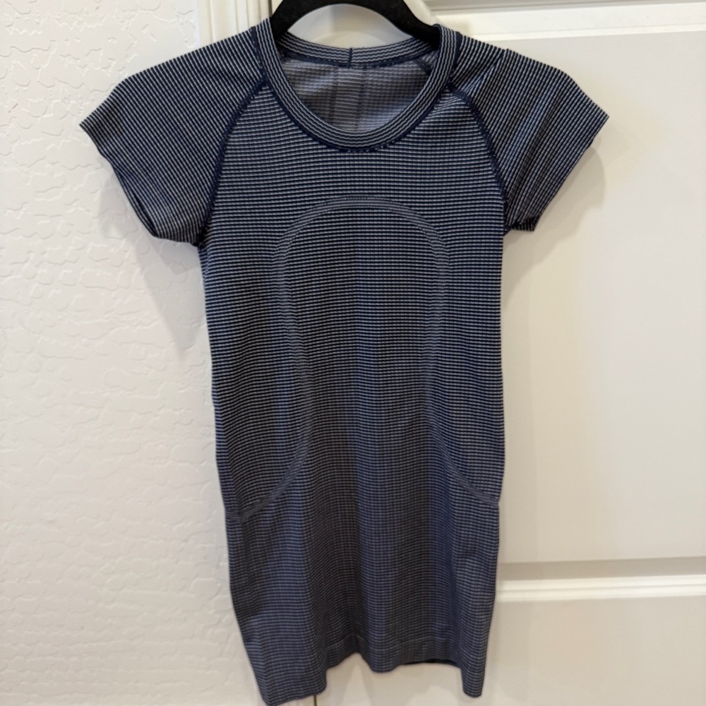 Lululemon Athletica Navy Striped Athletic Dress